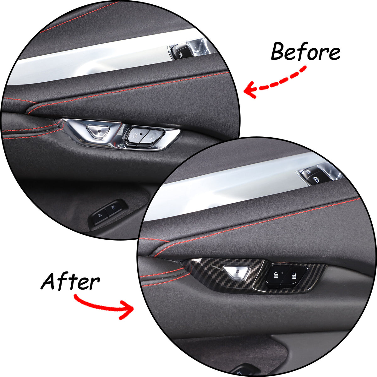 Carbon Fiber ABS Interior Decoration Cover Trim Kit For Corvette C8 2020-2025 - Styles 6-10 18