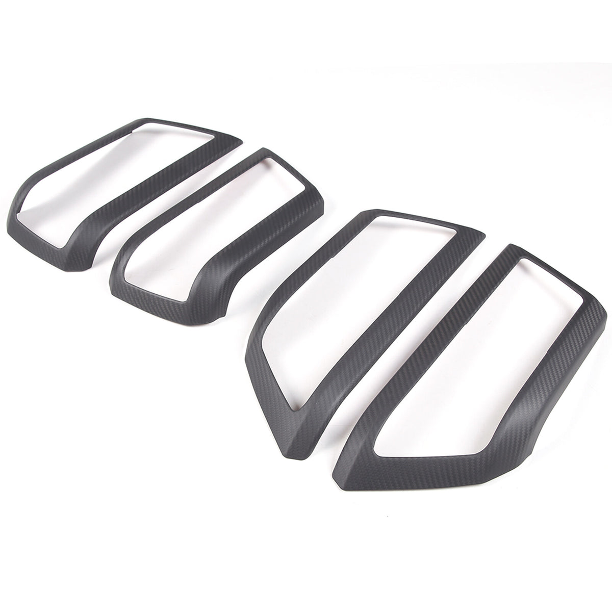Matte Real Carbon Fiber Interior Door Handle Cover Trim For LR Defender 110 20+ 10