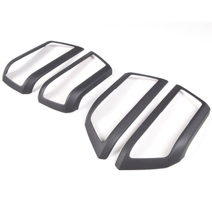 Matte Real Carbon Fiber Interior Door Handle Cover Trim For LR Defender 110 20+ 10