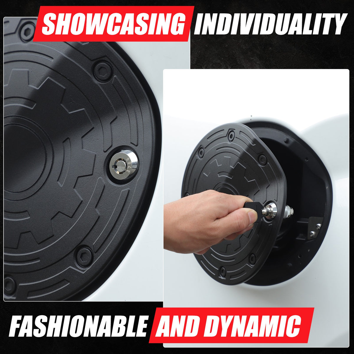 Aluminum Alloy Fuel Tank Anti-Theft Lock Cover Gas Cap For Toyota Tundra 22+ US 13