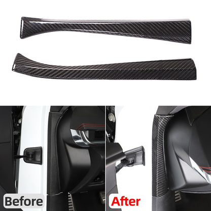 Real Carbon Fiber Inner Interior Door Pillar Trim For Corvette C8 2020+ 24