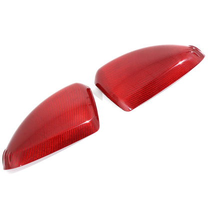 Red Real Carbon Fiber Exterior Mirror Cover Trim For Toyota 86/Subaru BRZ 2022+ 4