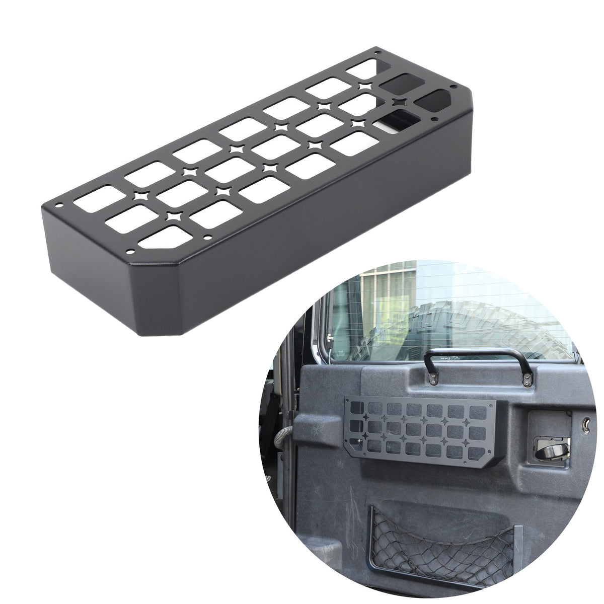 Tailgate Molle Panel Storage Basket For Land Rover Defender L316 2004-2018 15