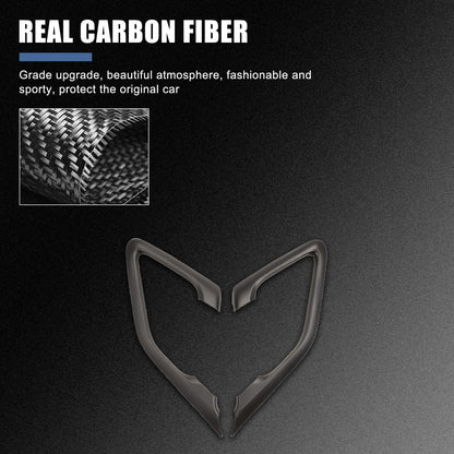 Matte Real Carbon Fiber Inner Door Handle Trim For Nissan GTR R35 2008‑2016 16