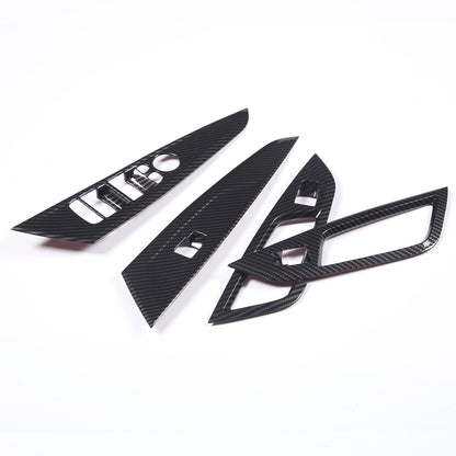 Window Lift Switch Trim Frame For BMW 4 Series 2021-2022 Carbon Fiber Style US 5