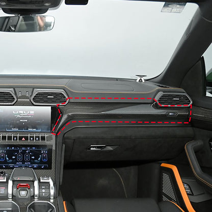 Matte Real Dry Carbon Fiber Center Console Panel Trim For Lamborghini URUS 18-23 6