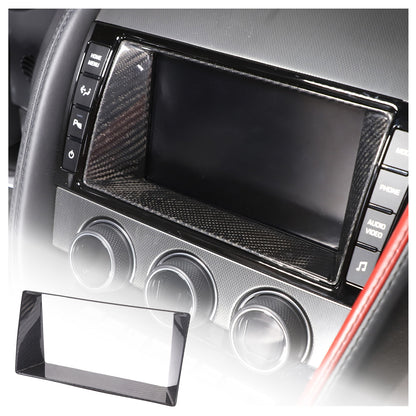 Real Carbon Fiber Touch Display Navigation Screen Cover For Jaguar F-TYPE 13-18 2