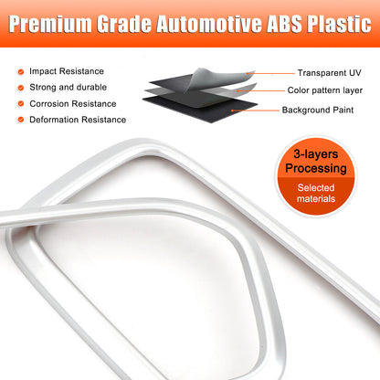 Silver ABS Front Bumper Side Air Intake Trim For Benz G-Class W463 G550 G63 25+ 22