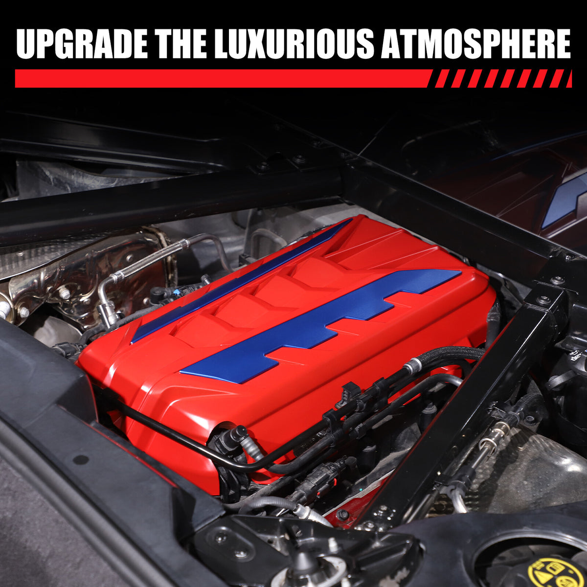 Engine Bay Panel Cover Trim in Edge Blue/Red/Black For Corvette Coupe C8 2020-26 - Styles 1-5 25