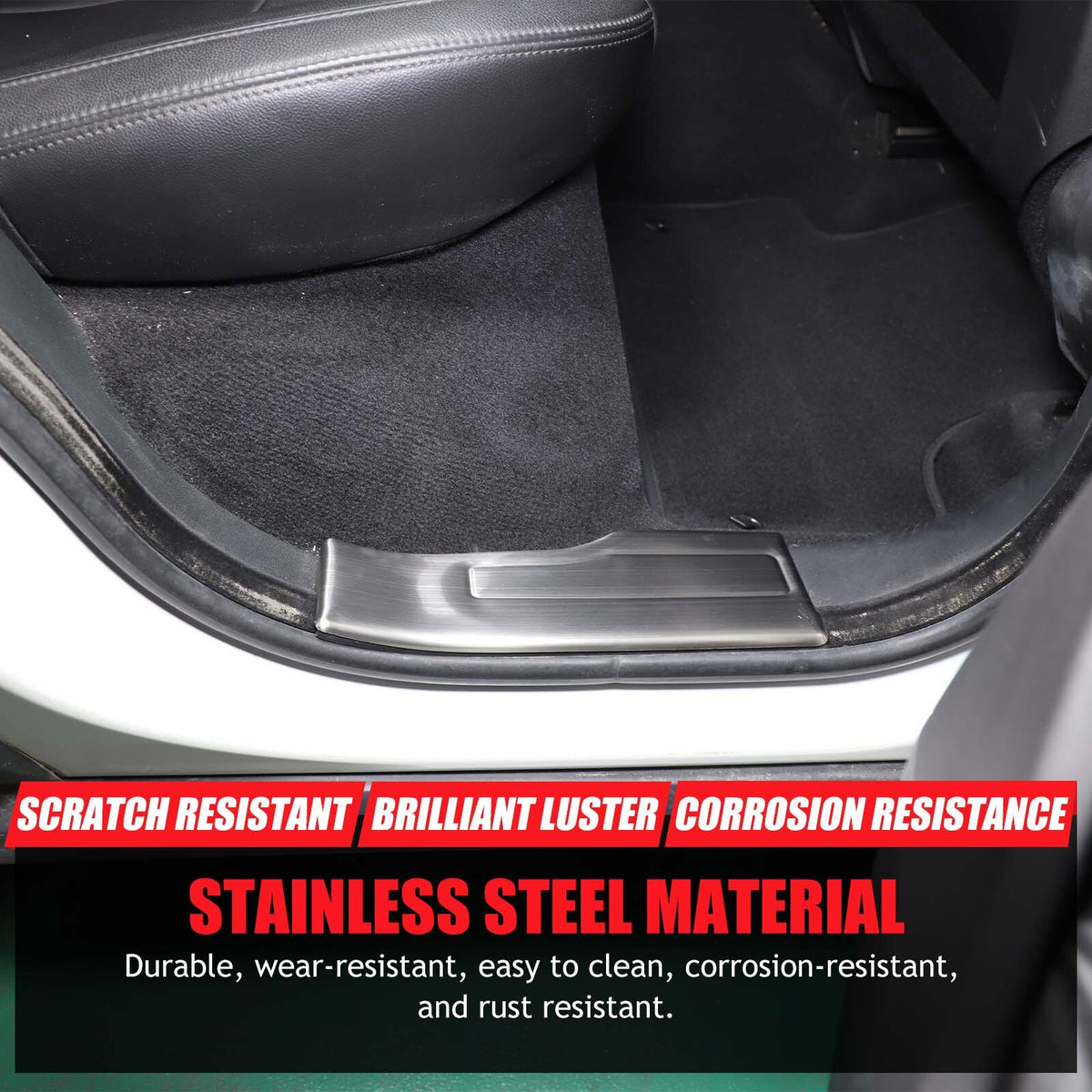 Silver Interior Door Sill Guard Protector Cover For Range Rover Evoque L538 10