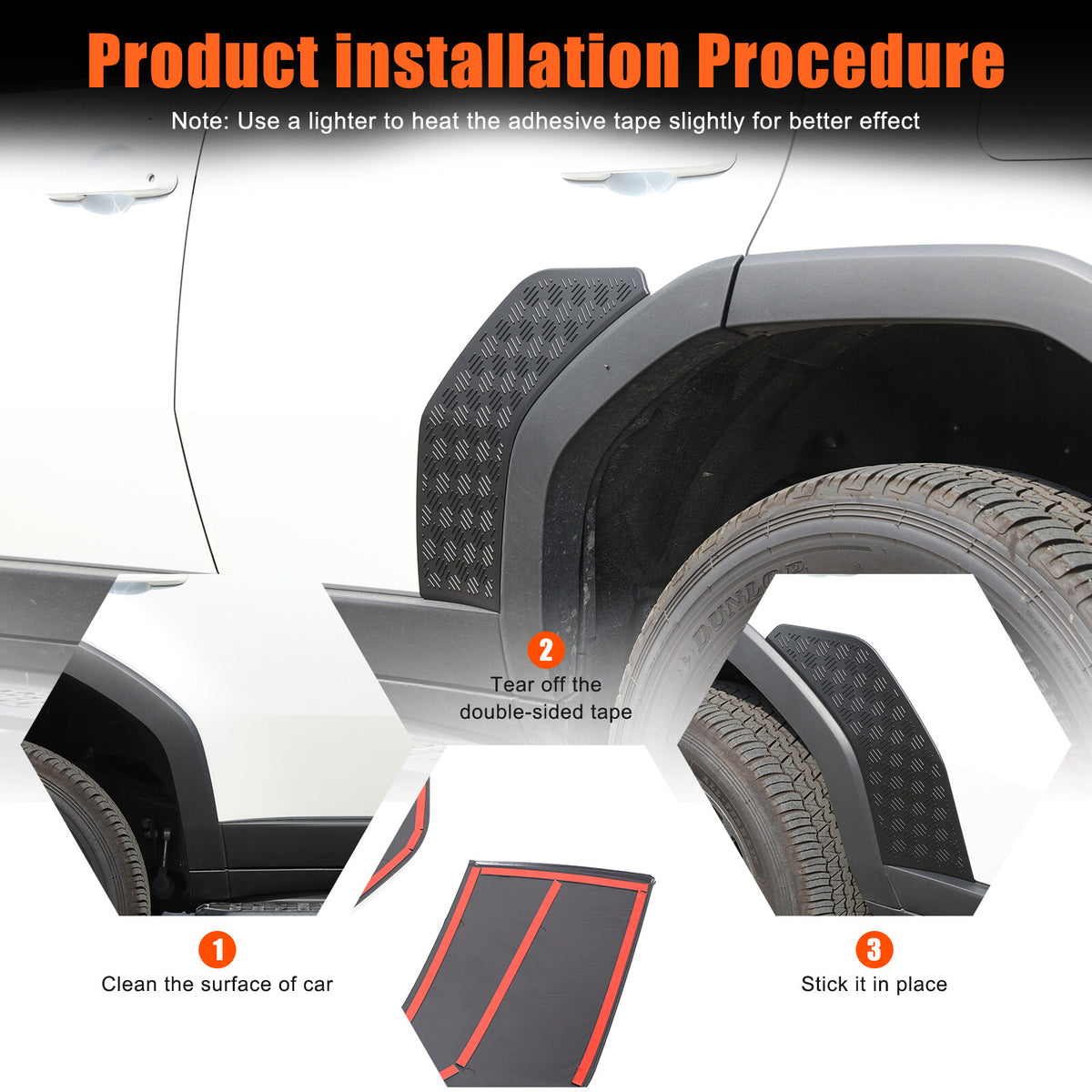 Rear Wing Fender Anti-Scratch Plate Cover For Toyota Land Cruiser LC250 24+ 10
