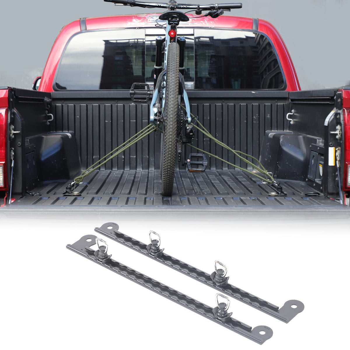 Carbon Steel Bed Side Extension Slot Trim For Toyota Tacoma 2016-2022 1