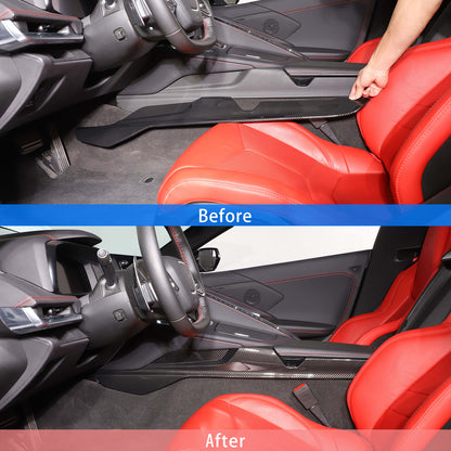 ABS Carbon Fiber Interior Full Cover Trim Kit Set For Corvette C8 2020-2025 44