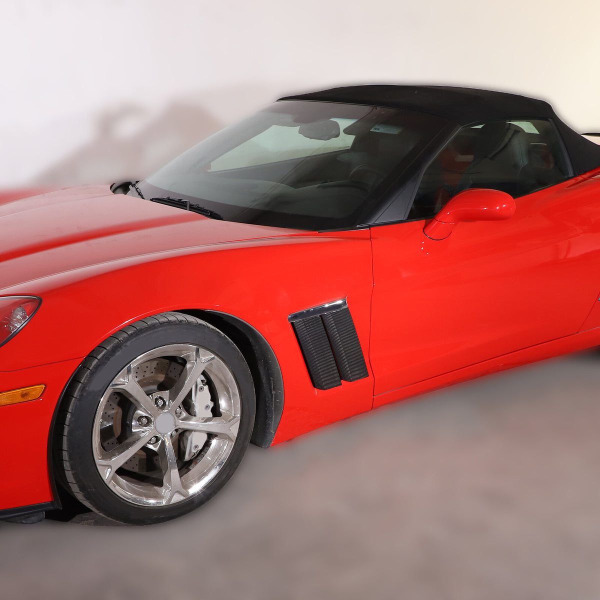 Real Carbon Fiber Side Fender Vents Panel Trim Kit For Corvette C6 2005-2013 6