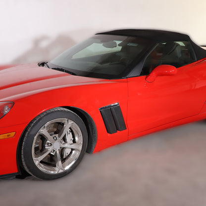 Real Carbon Fiber Side Fender Vents Panel Trim Kit For Corvette C6 2005-2013 6