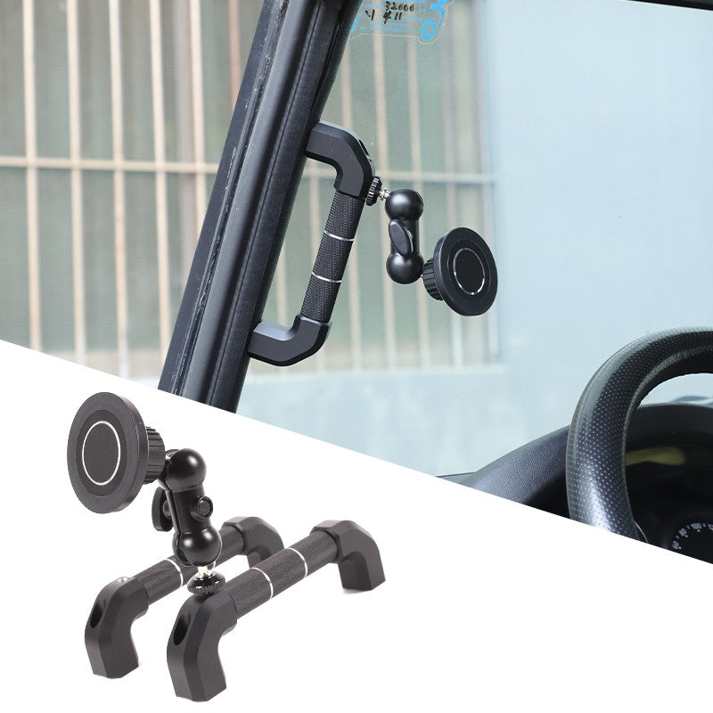 Replace Black A-Pillar Handle W/ Phone Mount For LR Defender L316 2004-2018 22