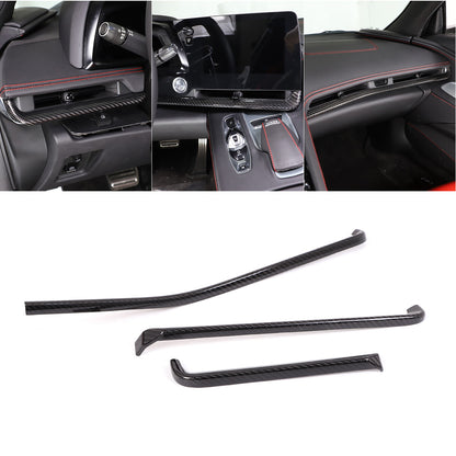 Real Dry Carbon Fiber Full Interior Center Set Trim Kit For Corvette C8 20-25 US - Styles 1-5 10