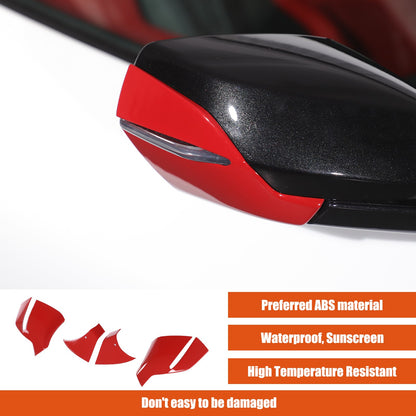 Sport Red ABS Exterior Side Mirror Bottom Cover Trim For Corvette C8 2020+ US 10