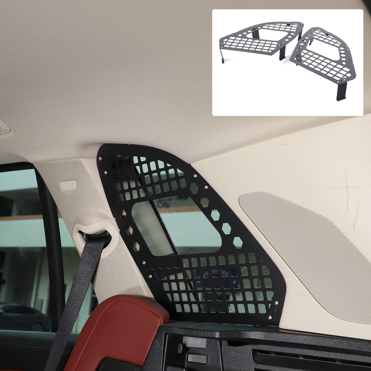 Aluminum Trunk Side Window Storage Hanger Bag Molle Panel For BMW X5 G05 2019-25 20