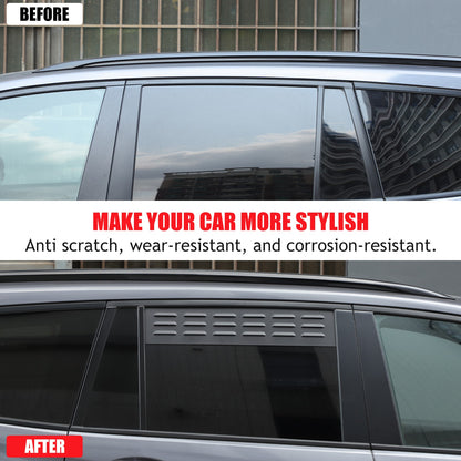 Aluminum Rear Door Window Louver Air Vent Panel Trim For Honda Pilot 2016-2022 5