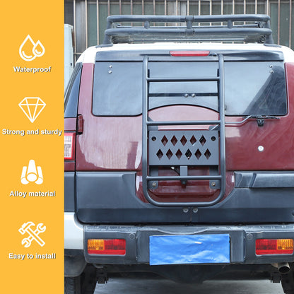 Black Carbon Steel Rear Trunk Middle Tail Ladder For Toyota FJ Cruiser 2007-2021 19