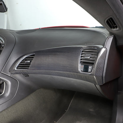 Real Dry Carbon Fiber Interior Center Full Trim Set Kit For Corvette C7 2014-19 21