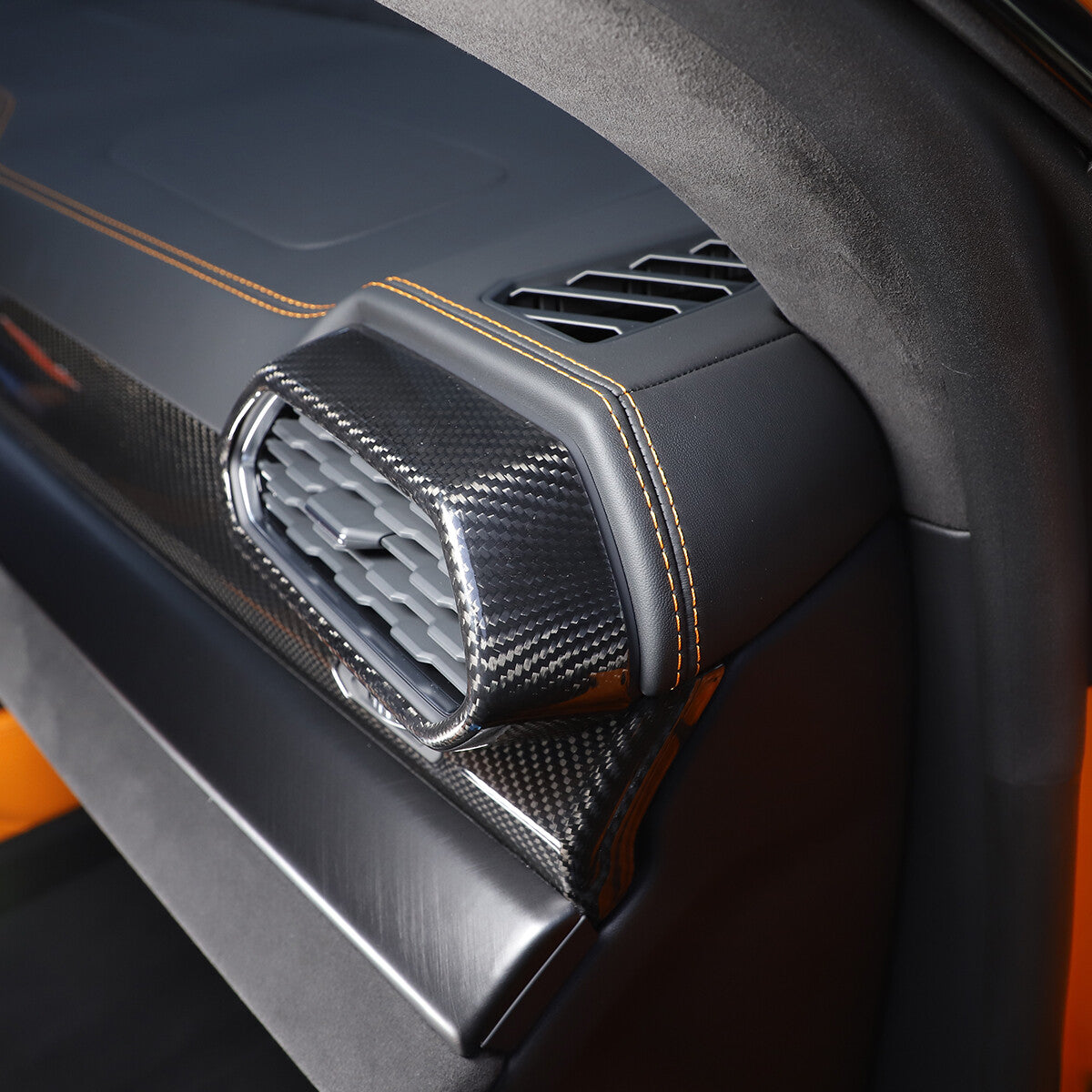 2pcs real carbon fiber side air outlet frame trim For Lamborghini URUS 18-23 US 12