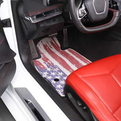 US Flag Car Floor Mats Cargo Carpets Foot Pads For Corvette C8 2020-2026 19