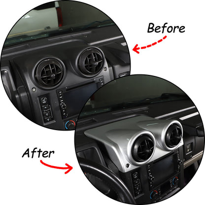 For Hummer H2 03-09 Dashboard Center Air Vent Panel Cover Trim Silver 6