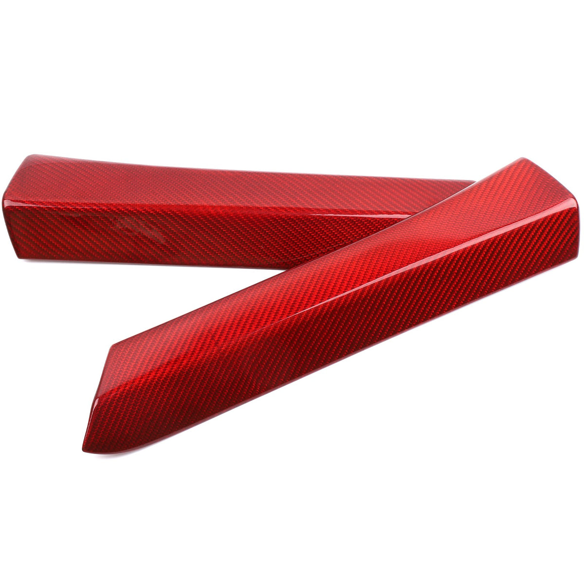 Red Real Carbon Fiber Gear Shift Side Panel Trim For Subaru WRX VB AT 2022+ 10