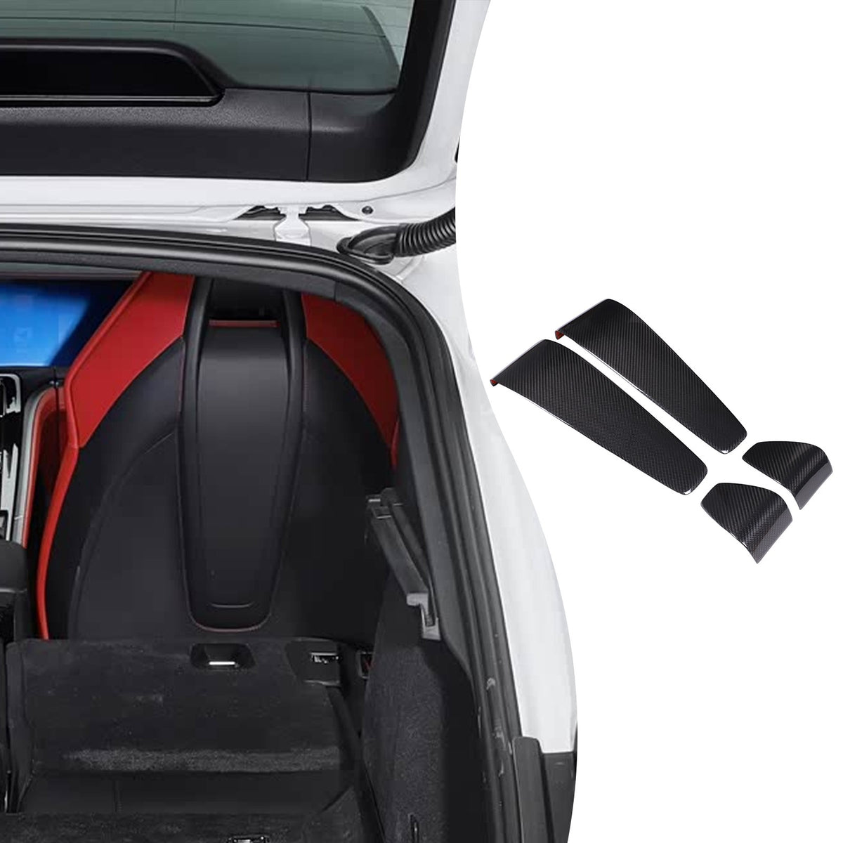 Real Carbon Fiber Seat Back Cover Trim For Porsche Panamera 972 2024+ 16