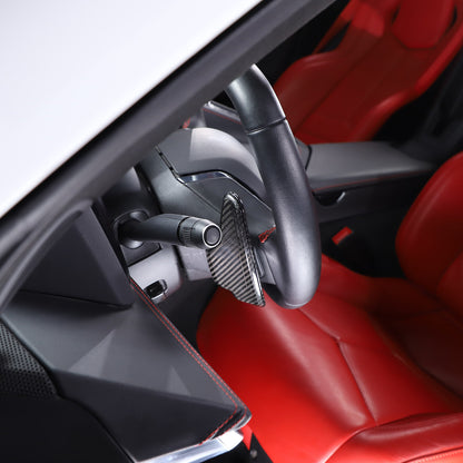 Black Real Carbon Fiber Gear Shift Paddles Paddle Shifters For Corvette C8 20-26 13