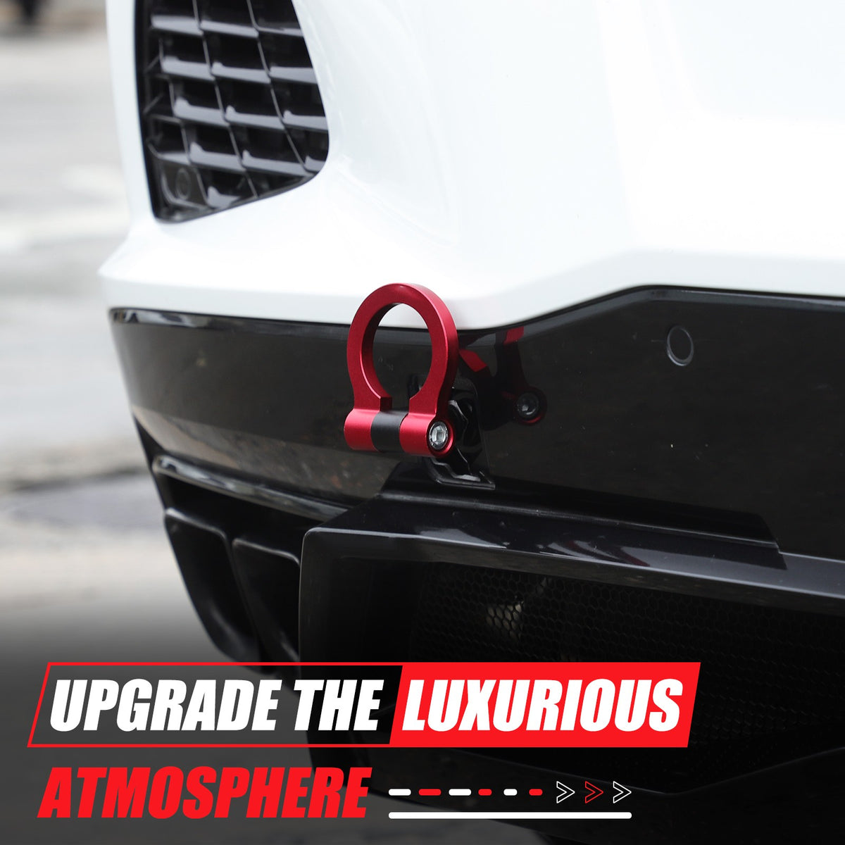 Red Aluminum Front & Rear Track Racing Tow Hook Trailer For Corvette C8 2020+ US 23
