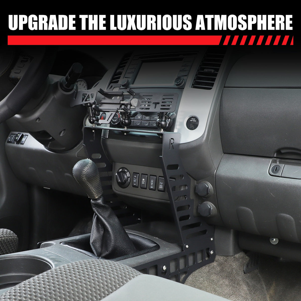 Off-Road Console Molle Panels Digital Device Mount For Nissan Frontier 2009-17 12