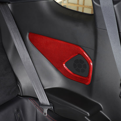 Red Real Carbon Fiber Interior Center Console Trim Set Kit For Subaru BRZ 22+ 104