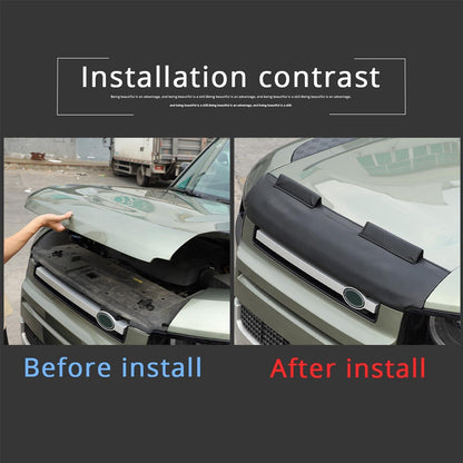 Black Car Bonnet Hood Bra Protector Mask Cover For Land Rover Defender 2020-2023 11