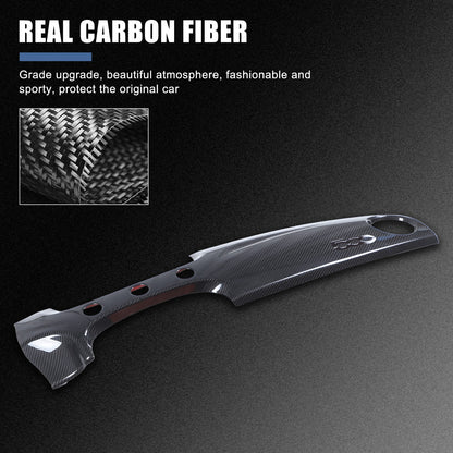 Real Carbon Fiber Dashboard Panel Trim Cover For Fiat 500 312 2007-2015 10