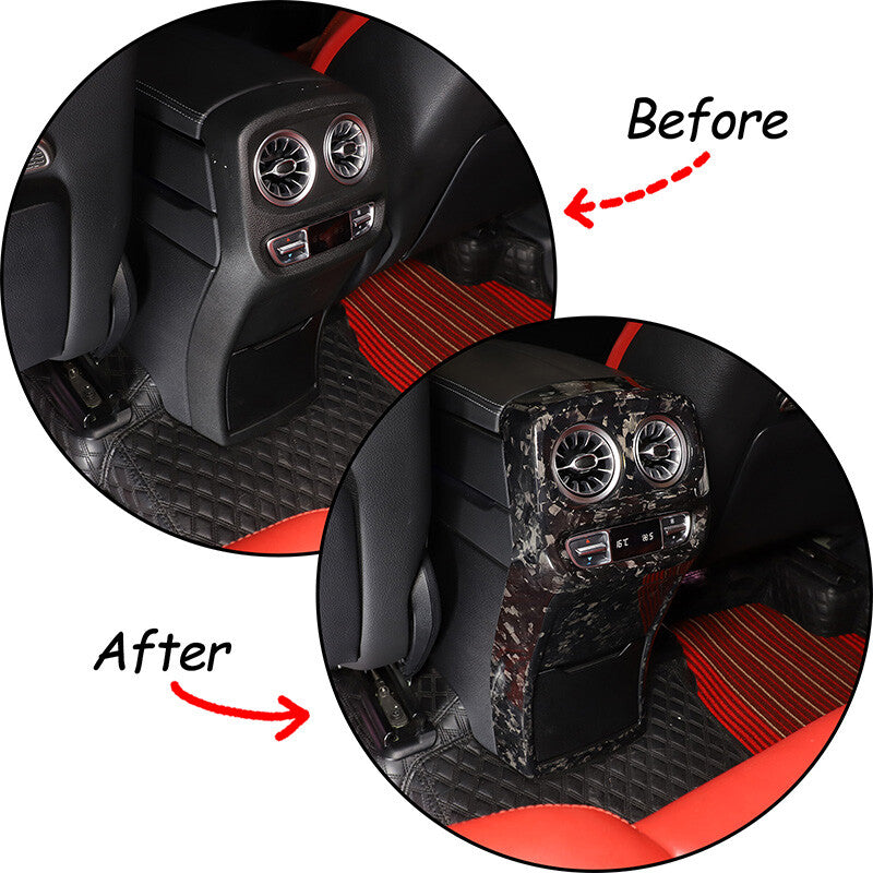 Forged Carbon Fiber Inner Rear Air outlet Vent Cover Trim For Benz G-Class 19-22 2