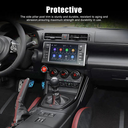 Matte Real Carbon Fiber Center Console Gear Frame For Subaru BRZ Toyota GR86 22+ 15