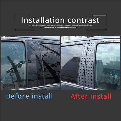 Black Aluminum Alloy Window Center Pillar Trim Panel For Toyota Tundra 2007-21 9