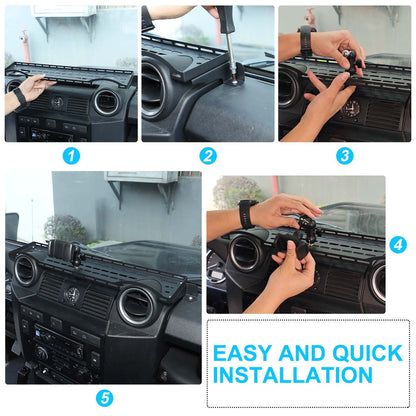 Off-Road Dashboard Phone Holder Bracket For Land Rover Defender L316 2004-2018 3