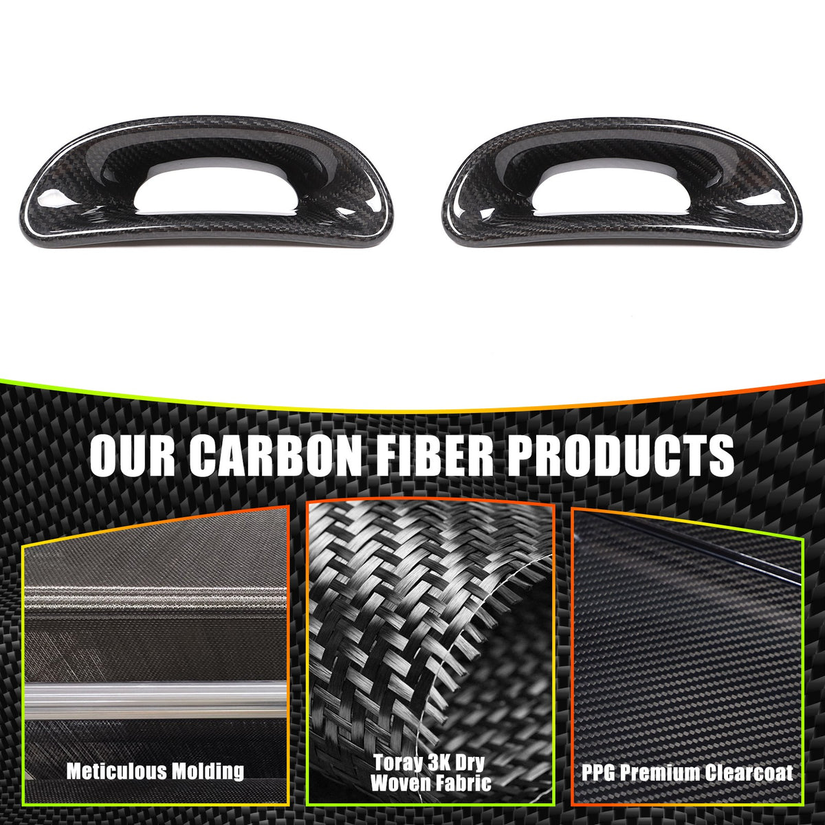 Real Carbon Fiber Rear Seat Back Cover For Fiat 500 Abarth 595 2016-2024 8