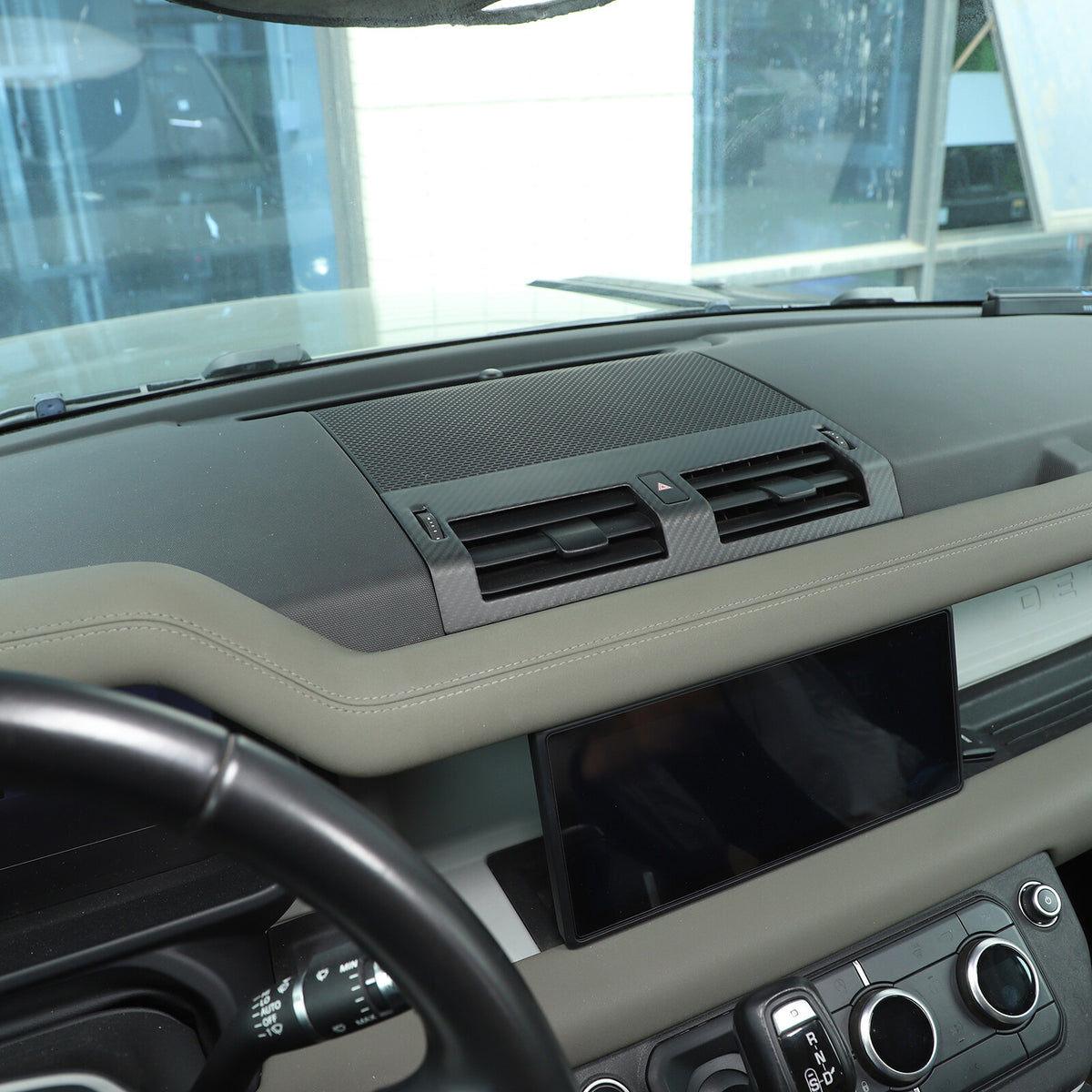 Matte Real Carbon Fiber Center Console Air Vent Trim For LR Defender 20-24 US 13