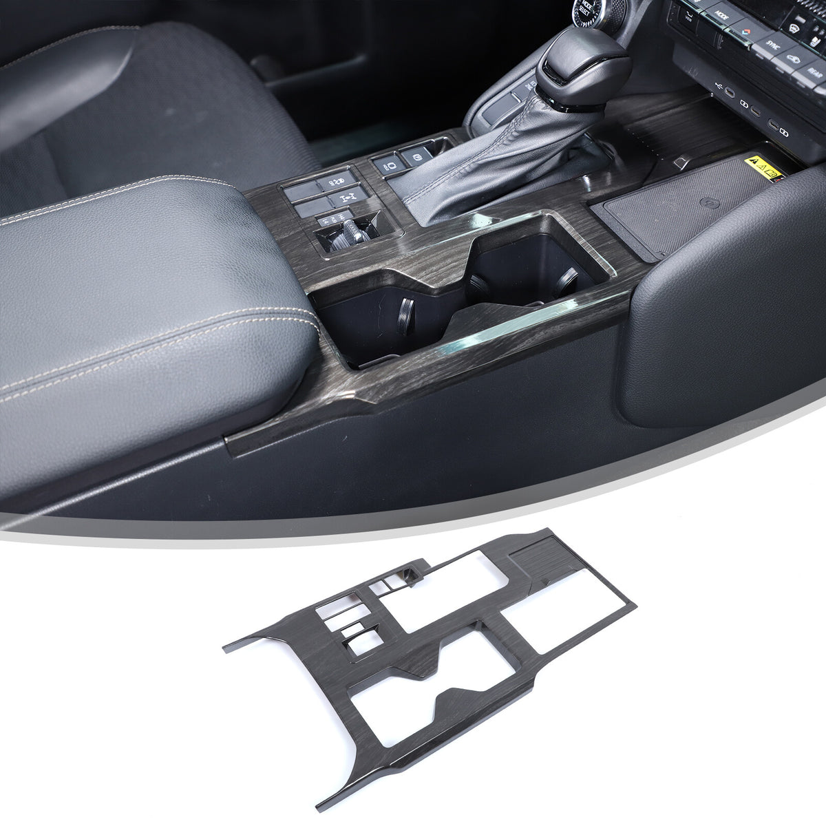 Black Wood Grain Center Console Gear Shift Panel Trim for Toyota Prado LC250 24+ 19