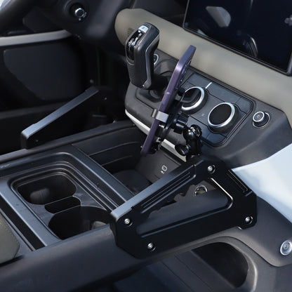 Black Alloy Center Door Pull Handle Panel Cover trim For LR Defender 2020-24 7