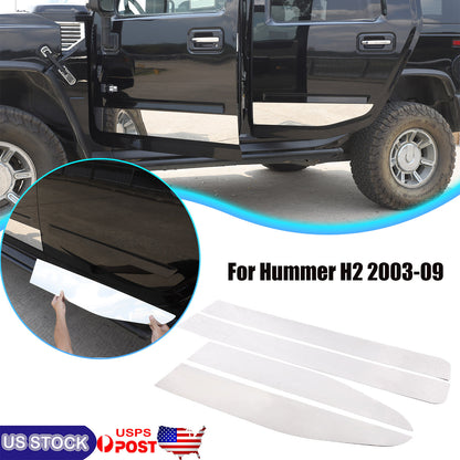 Chrome Stainless Steel Rocker Panel Trim Body Side For Hummer H2 2003-2009 1