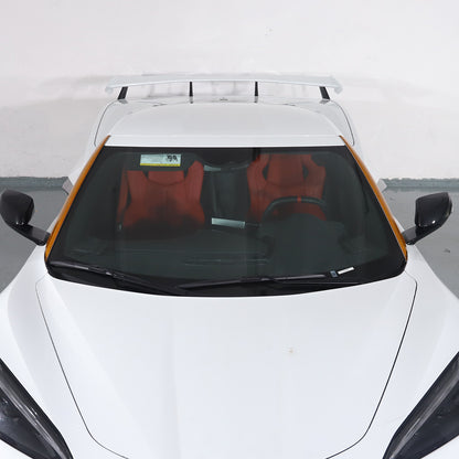 Yellow Carbon Fiber Front Window A Pillar Layover Trim For C8 Corvette 20-26 8