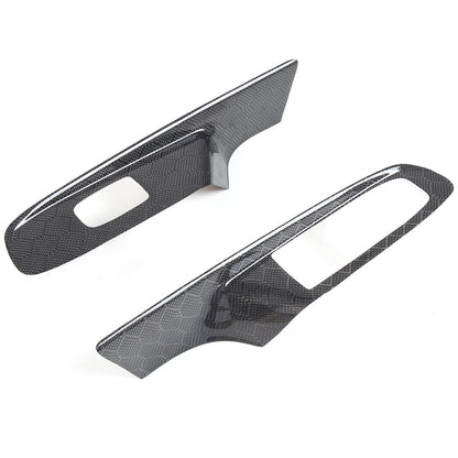Honeycomb Carbon Fiber Window Lift Switch Panel Trim For Corvette C8 Convertible 17