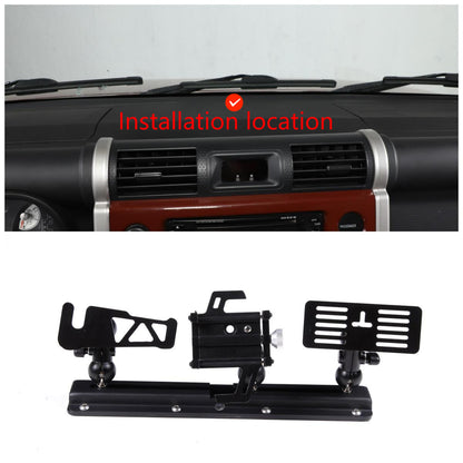 For Toyota FJ Cruiser 2007-21 Dashboard Mobile Phone Holder Bracket Holder Set 1