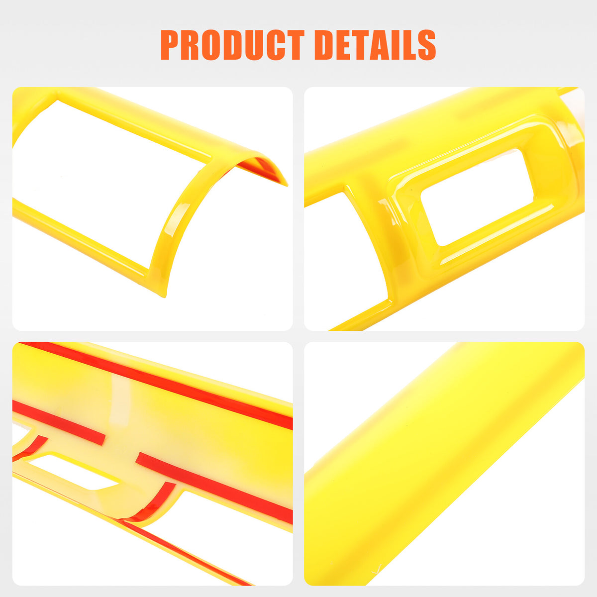 Yellow ABS Interior Center Console Trim Cover for Toyota FJ Cruiser 2007-2021 57